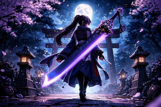Saberback Samurai Girl - Jabali AI Poster