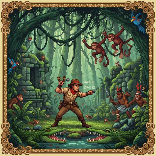 Jungle Sling Escape - Jabali AI Poster