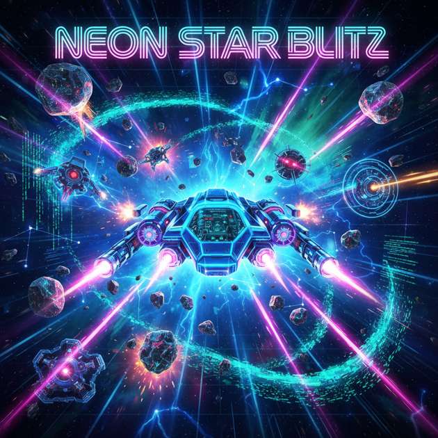 Neon Star Blitz - Jabali AI Poster