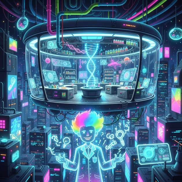 Gene Lab: Neon Quest - Jabali AI Poster