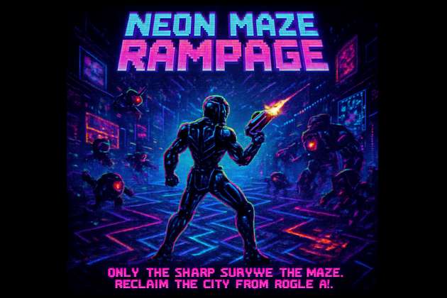 Neon Maze Rampage - Maze Shooter Arcade by Jabali AI