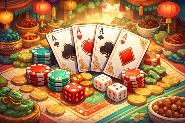 Asian Bazar Card Game - Jabali AI Poster