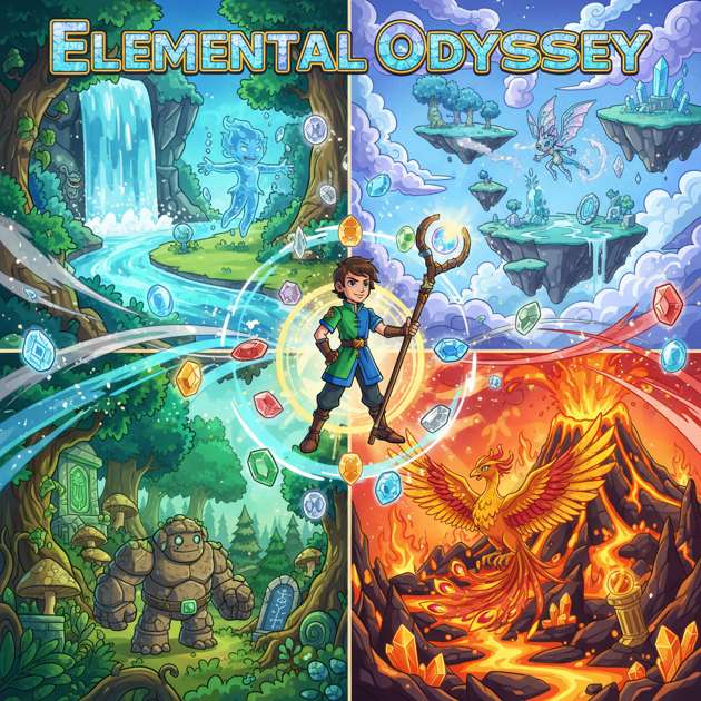 Elemental Odyssey - Match 3 Puzzle by Jabali AI