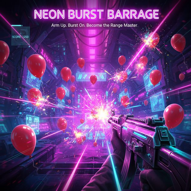 Neon Burst Barrage - Jabali AI Poster