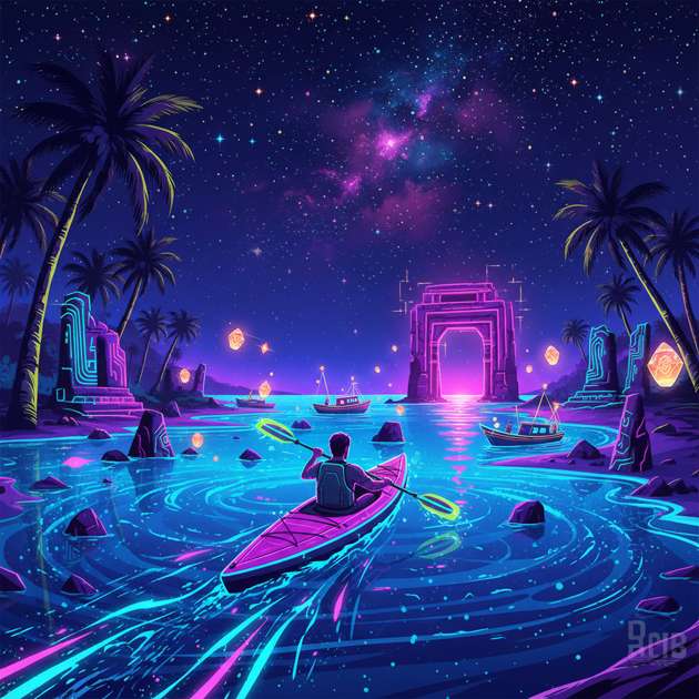 Neon Tides: Goa Drift - Jabali AI Poster
