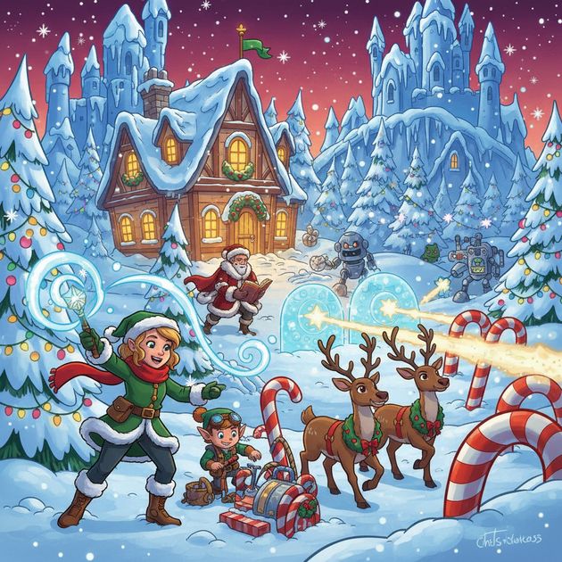 Santa's Workshop Defense - Jabali AI Poster