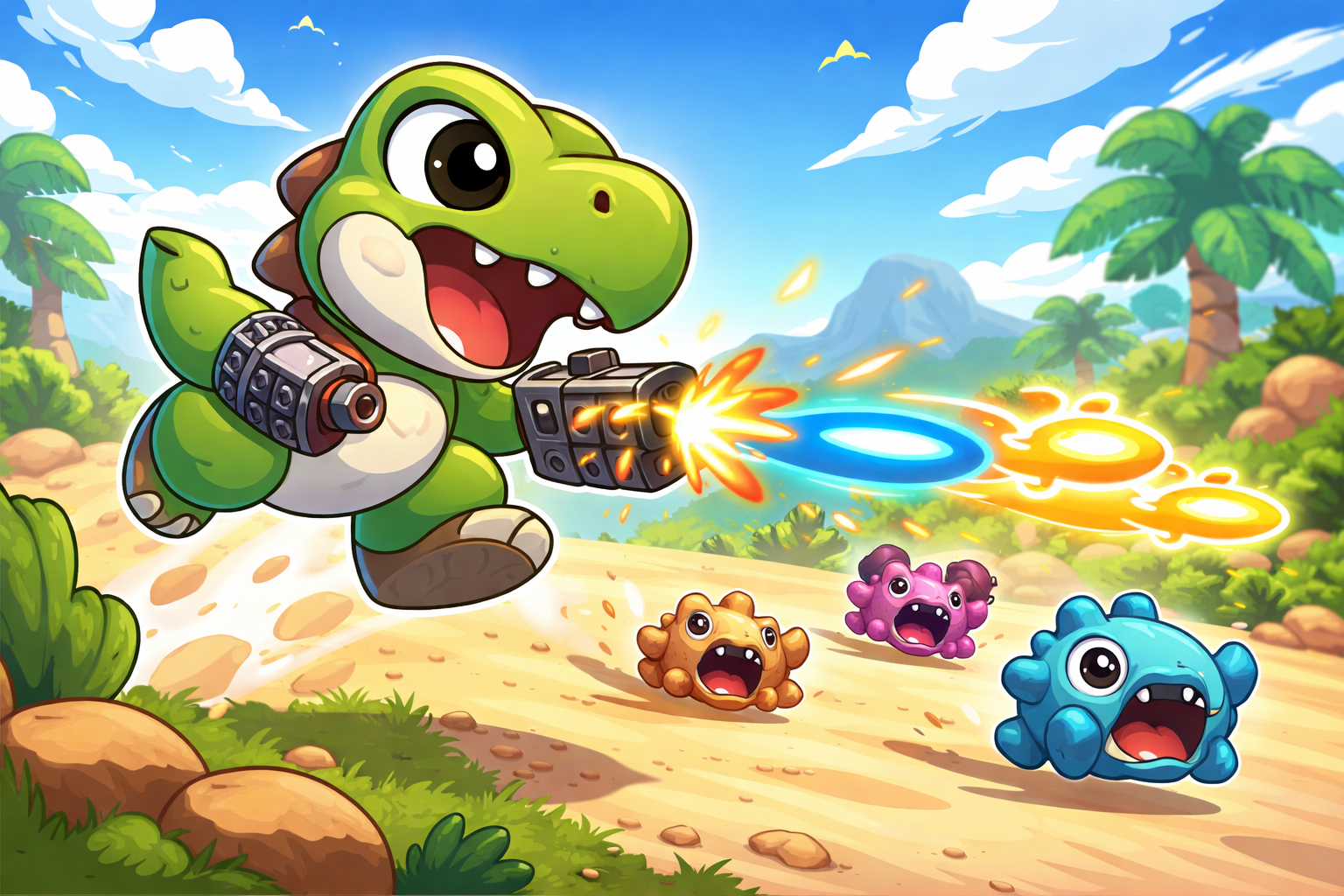 Dino Blaster Run - Instant game by Jabali AI