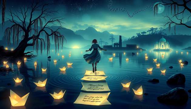 Nocturne Lake - Jabali AI Poster