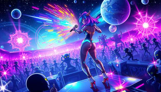 Neon Crescendo - Jabali AI Poster