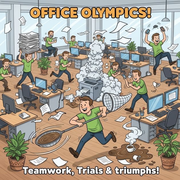 Office Paper Dash - Jabali AI Poster