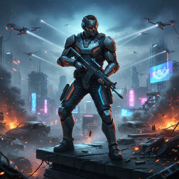 Neonfall - Jabali AI Poster