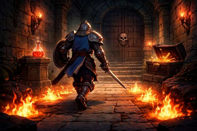 Knight, Key, and Fire - Jabali AI Poster