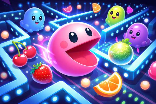 Pink Pac Fruit Dash - Instant game by Jabali AI