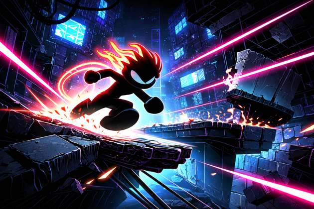 Neon Dash Runner - Jabali AI Poster
