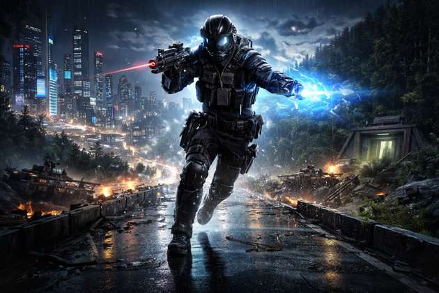 Neon Warzone - Jabali AI Poster