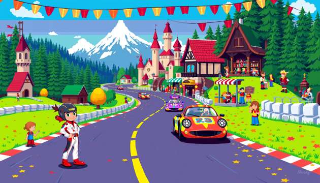 Pixel Kingdom Racers - Jabali AI Poster