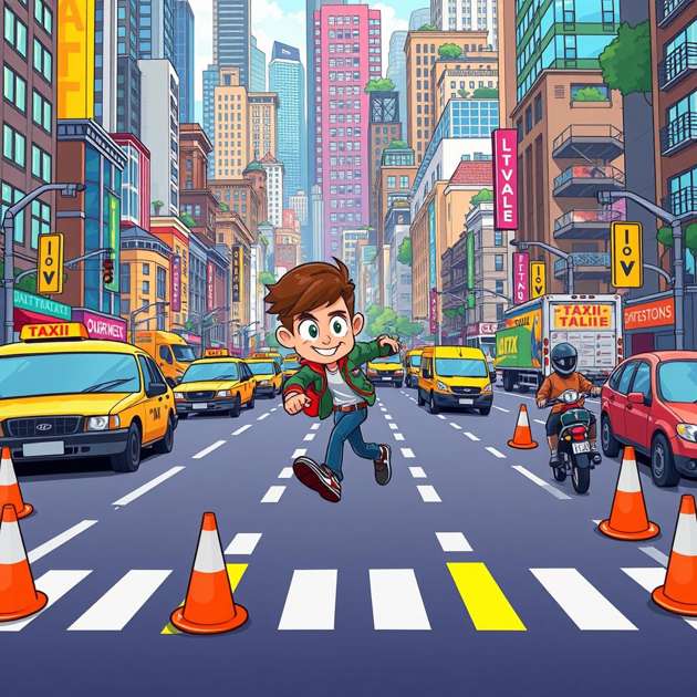 Urban Traffic Adventure - Jabali AI Poster