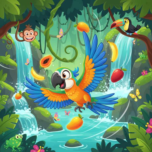 Featherbound Adventure - Jabali AI Poster