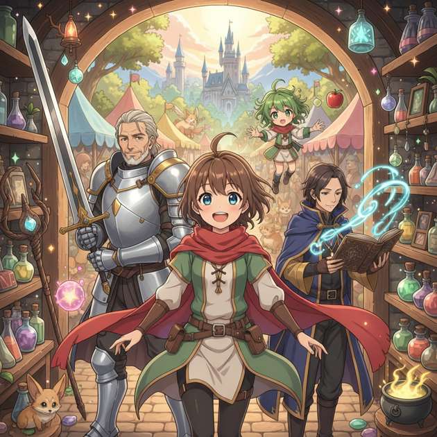 Market Town Magic - Jabali AI Poster