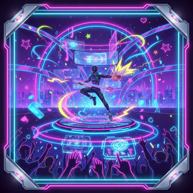 Neon Talent Rush - Jabali AI Poster
