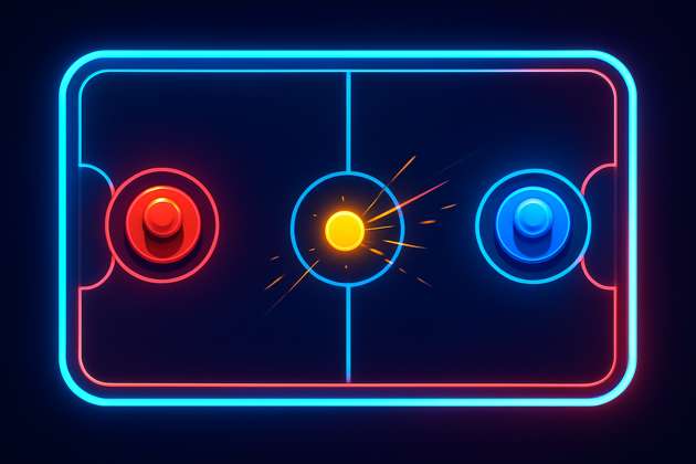 Neon Arena: Air Hockey Duel - Jabali AI Poster
