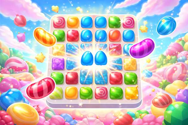 Candy Cascade - Jabali AI Poster