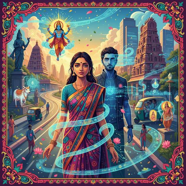 City of Hologrammed Gods - Jabali AI Poster
