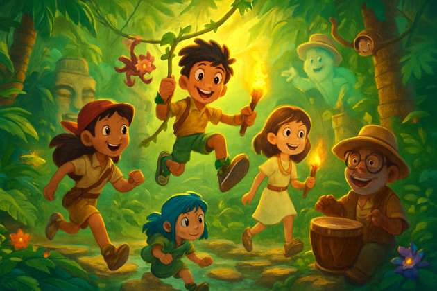 Jungle Ruins Dash - Jabali AI Poster