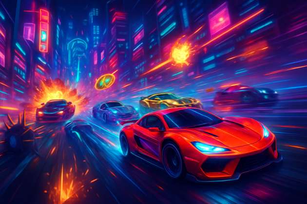 Neon Velocity Rivals - Jabali AI Poster