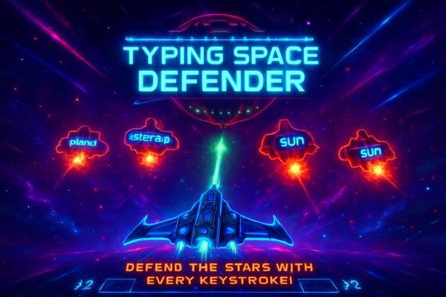 Typing Space Defender - Jabali AI Poster