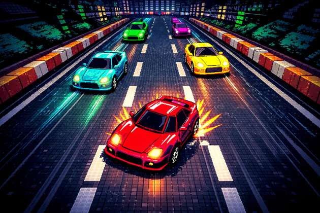 Retro Road Rush - Jabali AI Poster