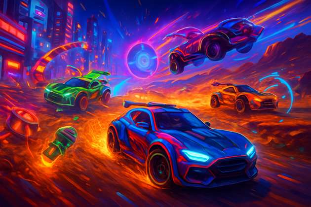 Neon Turbo Rumble - Jabali AI Poster