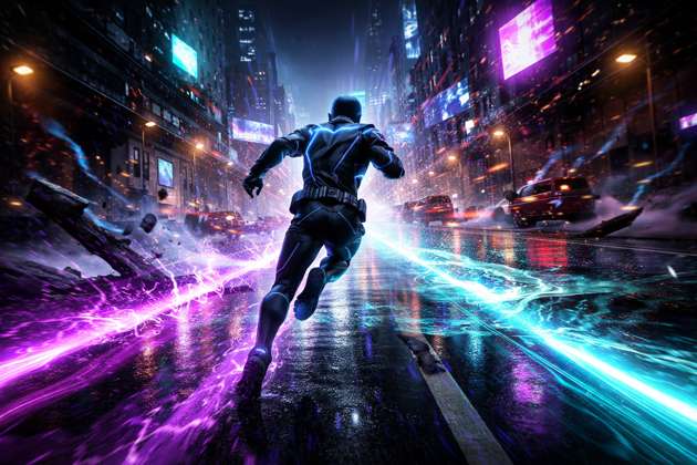 Neon Drift: Reality Collapse - Jabali AI Poster