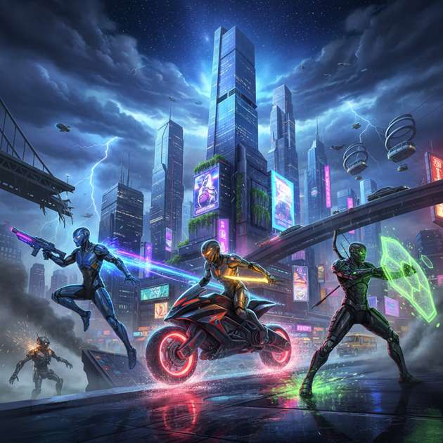 Neon Divide Arena - 3D Open World by Jabali AI