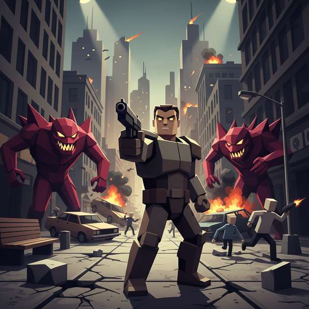City Monster Rampage - Jabali AI Poster