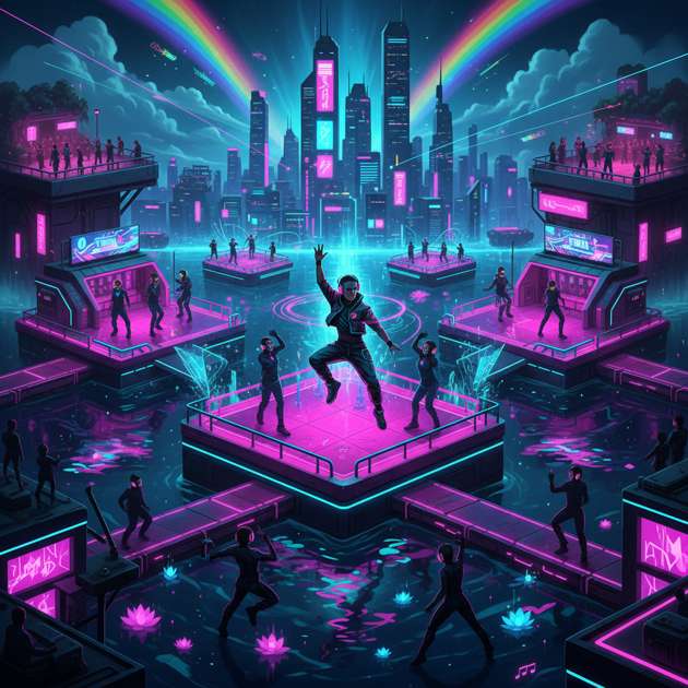Neon Tide - Jabali AI Poster