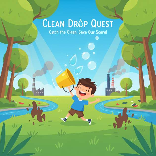 Clean Drop Quest - Crossing Arcade by Jabali AI