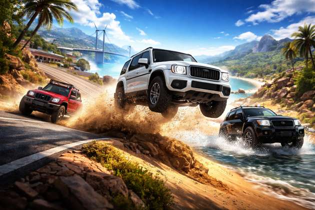 Offroad Legends Car Simulator - Jabali AI Poster