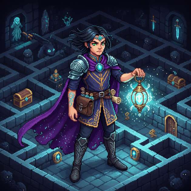 Lanternbound Labyrinth - Jabali AI Poster