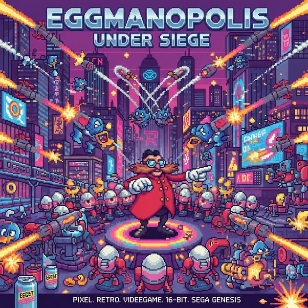 Eggmanopolis Under Siege - Jabali AI Poster