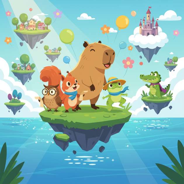 Capybara Skylands - Jabali AI Poster