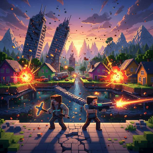 Voxel City Unbound - Jabali AI Poster