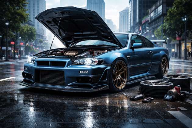 Skyline R34 City Mod Drive - Jabali AI Poster