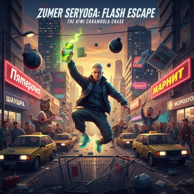 Flash Kiwi Frenzy - Jabali AI Poster