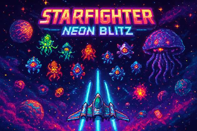 Starfighter Neon Blitz - Jabali AI Poster