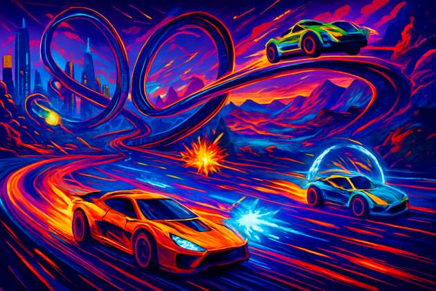 Neon Velocity Rampage - Jabali AI Poster