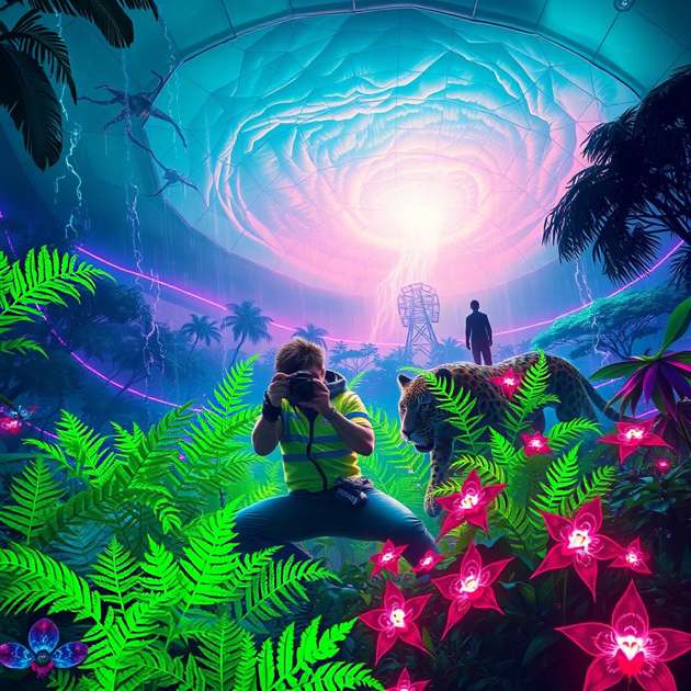 Neon Rainforest Protocol - Jabali AI Poster