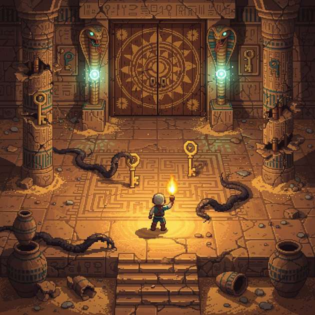 Temple Key Escape - Jabali AI Poster