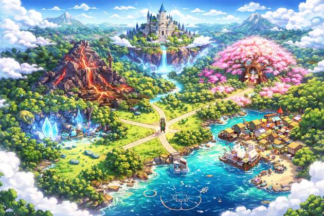 Isekai Quest Map - Jabali AI Poster