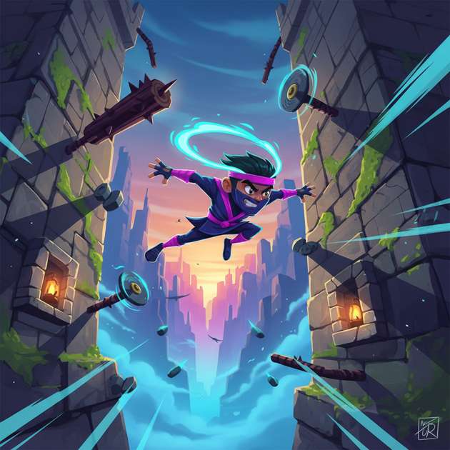 Twilight Ascent: Ninja Vaults - Jabali AI Poster